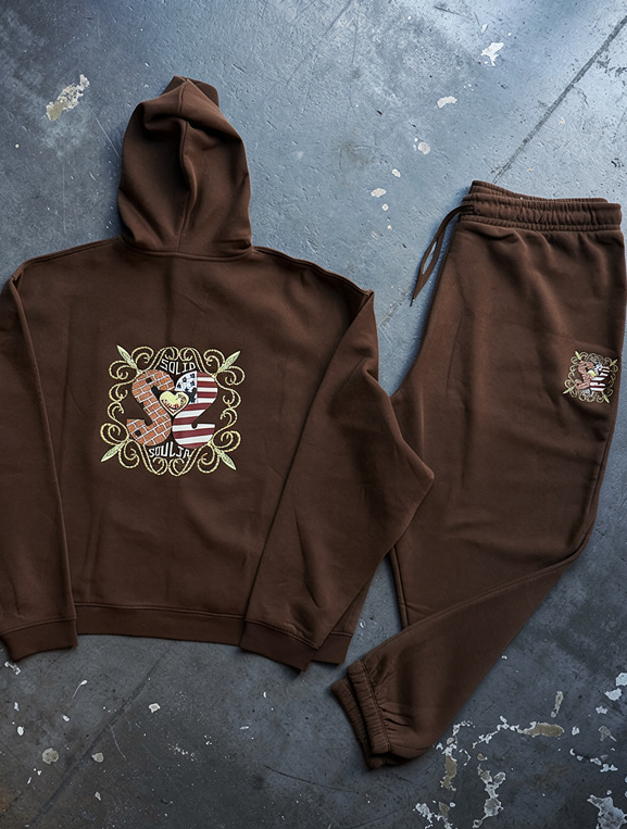 Solid Soulja® Essential Small Logo Zip Tracksuit